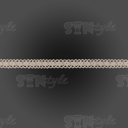 Кружево вязаное плетеное, ширина 18 мм, цвет бежевый, намотка 15 ярдов фото 1