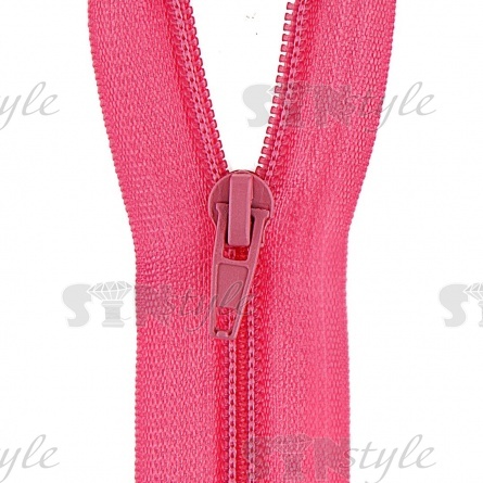 Молиня спираль, тип 5, разьемная, длина 80 см, цвет 141 (ярко-розовый), "простой" бегунок фото 2