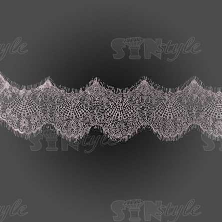 Кружево "Французское", ширина 115 мм, цвет грязно-розовый-3, длина 3 метра фото 2