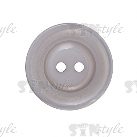Пуговица пластиковая на два прокола, светло-серая, 40L фото 1