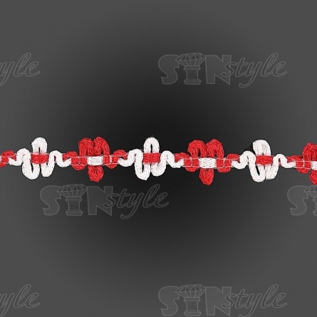 Тесьма отделочная вязаная, цвет бордовый (37), ширина 15 мм, намотка 50 ярдов фото 1