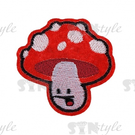 Термоаппликация "Грибочек", размер 53х53 мм фото 1