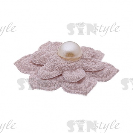 Аппликация 3D "Цветочек", цвет серый, размер 33 мм фото 2