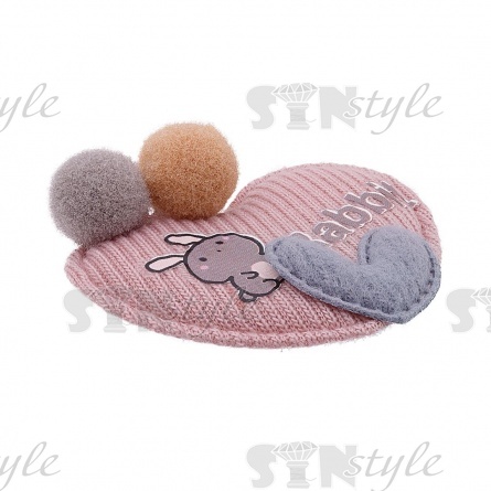 Аппликация 3D "Сердечко", цвет грязно-розовый, размер 40х35 мм фото 2