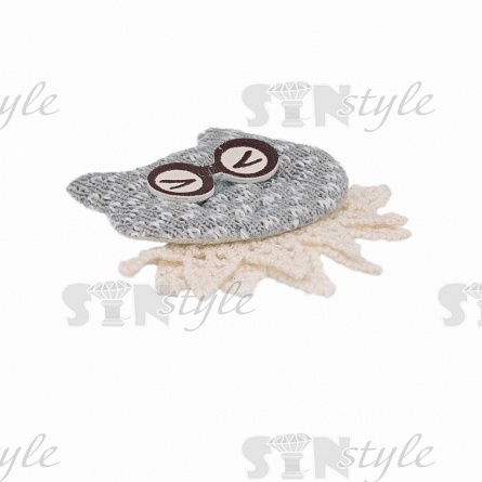 Аппликация 3D "Кошка",цвет серый, размер 40х40 мм фото 2