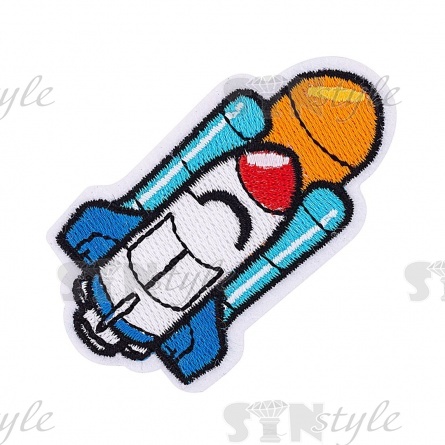 Термоаппликация "Ракета", размер 38х68 мм фото 1