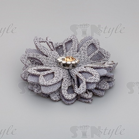 Цветочки декоративные, цвет серый, размер 40 мм, размер 40 мм,  фото 2