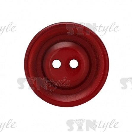 Пуговица пластиковая на два прокола, бордовая, 40L фото 1