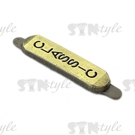 Брошь металлическая, крепление усики, размер 5 мм х 20 мм, цвет бронза фото 2