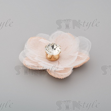 Цветочки декоративные, цвет шампань, размер 45 мм,  фото 2