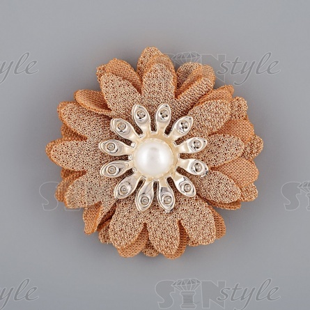 Цветочки декоративные, цвет капучино, диаметр 45 мм,  фото 1