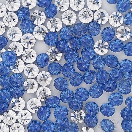 Пуговица на полуножке, размер 20L, в форме полуножки, цвет электрик прозрачный фото 3