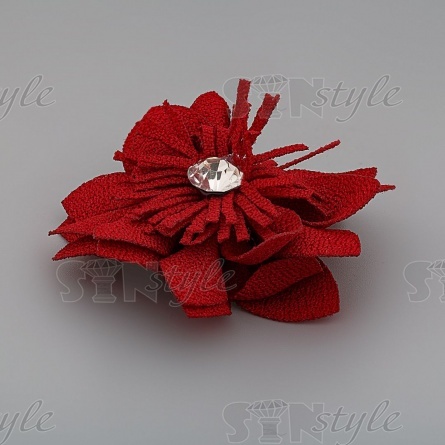 Цветочки декоративные, цвет бордовый, размер 45 мм,  фото 2
