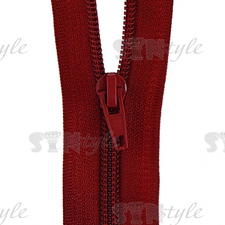 Молиня спираль, тип 5, разьемная, длина 80 см, цвет 163 (бордовый), "простой" бегунок фото 1