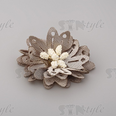 Цветочки декоративные, цвет серый, размер 40  мм,  фото 2