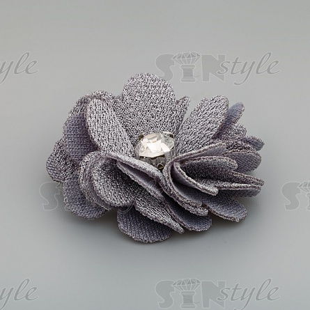 Цветочки декоративные, цвет серый, размер 40 мм,  фото 2