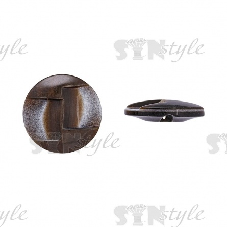 Пуговица пластиковая на полуножке, размер 44L, цвет коричневый фото 1