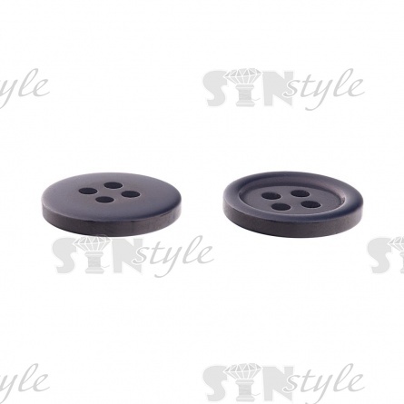 Пуговица пластиковая на четыре прокола, темно-синяя, 32L фото 2