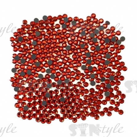 Стразы термоклеевые стеклянные SS16, форма круг, цвет красный (938), 1440 шт/уп  фото 1