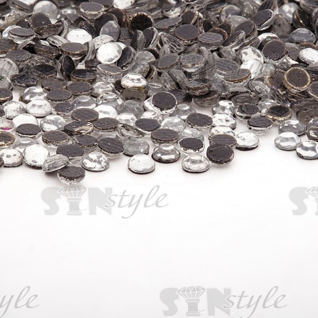 Стразы термоклеевые акриловые SS10, цвет белый прозрачный, 500 гр/уп фото 1