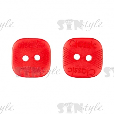 Пуговица пластиковая на два прокола, размер 20L, цвет №162 (красный) фото 1