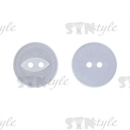 Пуговица пластиковая на два прокола, белая перламутровая, 28L фото 1