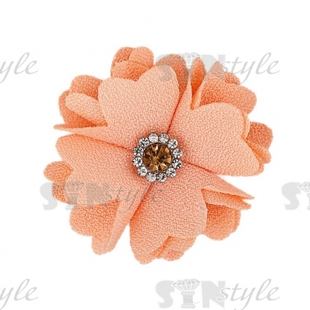 Цветочки декоративные, цвет персиковый, размер 40 мм,  фото 1