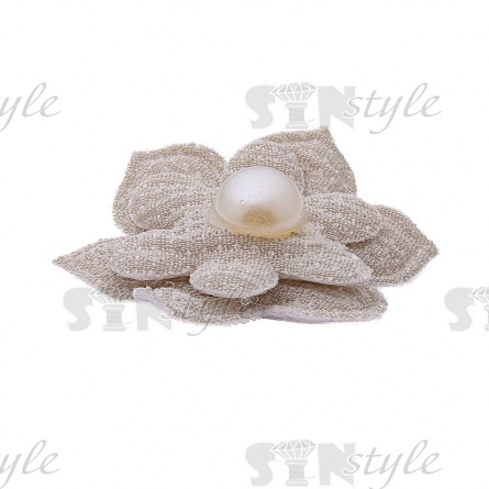 Аппликация 3D "Цветочек", цвет хаки, размер 33 мм фото 2