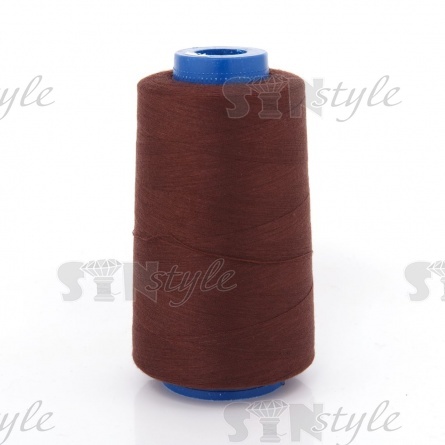 Нитки полиэстер 40/2, цвет №492 (темно-коричневый), 5000Y фото 1