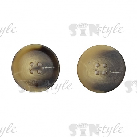 Пуговица пластиковая на четыре прокола, размер 44L, цвет коричневый фото 1