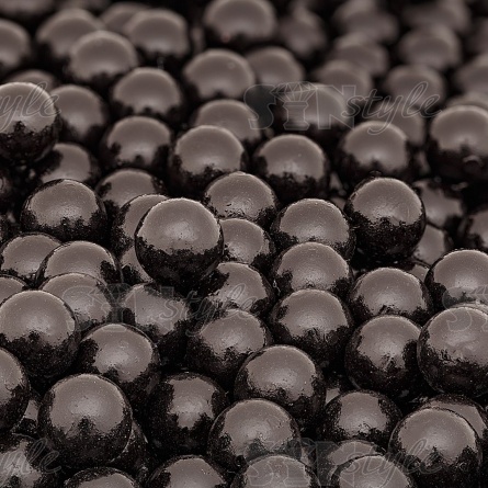 Бусины под жемчуг прибивные, размер 5 мм, цвет черный, вес 500 г фото 3