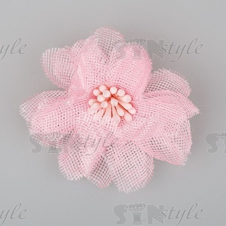 Цветочки декоративные, цвет розовый, диаметр 40 мм фото 2