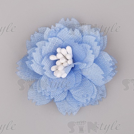 Цветочки декоративные, цвет нежно-голубой, диаметр 40 мм,  фото 1