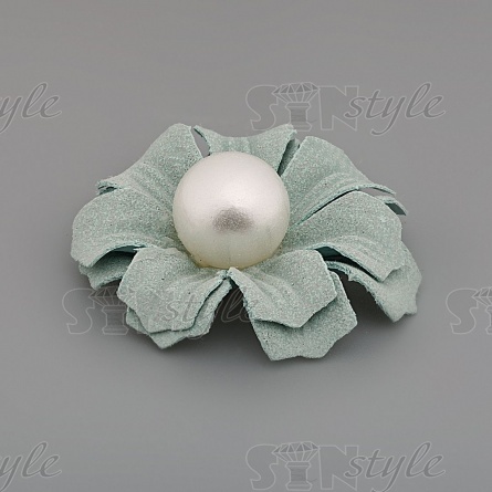 Цветочки декоративные, цвет ментоловый, размер 35 мм, фото 2