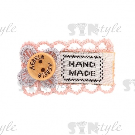 Аппликация 3D "Рамка", цвет грязно-розовый, размер 30х18 мм фото 1