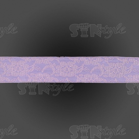 Декоративная лента двухслойная, цвет фиолетовый, ширина 40 мм, намотка 20 ярдов фото 2