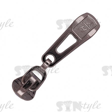 Слайдер для молнии, трактор, тип 5, темный никель  фото 1