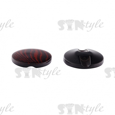 Пуговица пластиковая на полуножке, размер 34L, цвет темно-коричнеый фото 2