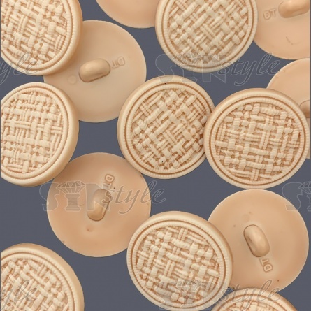 Пуговица пластиковая на ножке, размер 34L, цвет грязно-розовый фото 3