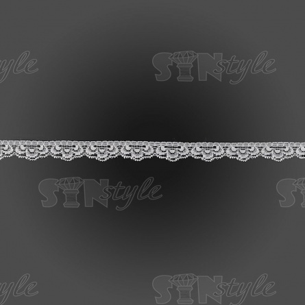 Кружево эластичное, ширина 20 мм, цвет белый, намотка 15 ярдов фото 2