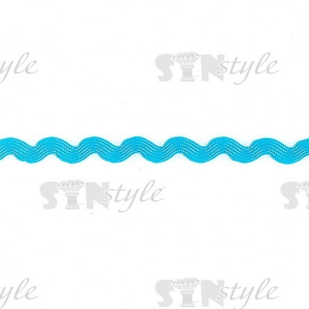 Декоративная тесьма вьюнок, ширина 8 мм,  намотка 15 ярдов, цвет бирюзовый (№20) фото 1