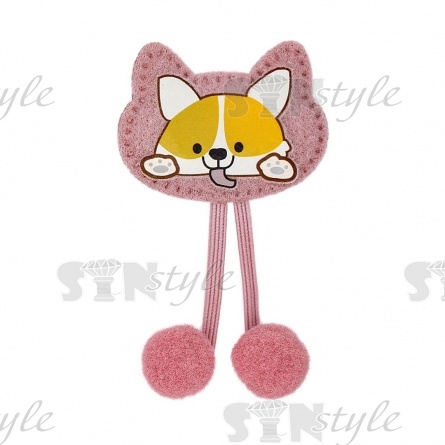 Аппликация 3D "Лисичка", цвет грязно-розовый, размер 40х65 мм фото 1