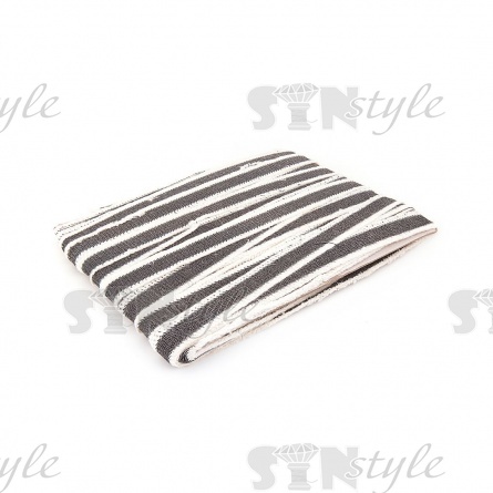 Декоративная тесьма букле с бахромой, цвет черный, ширина 30 мм, намотка 45 ярдов фото 3