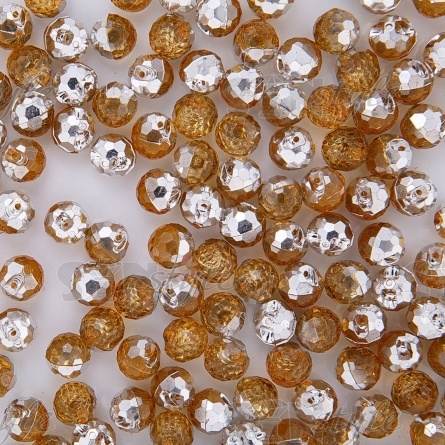 Пуговица на полуножке, размер 20L, в форме шара, цвет желтый прозрачный фото 2