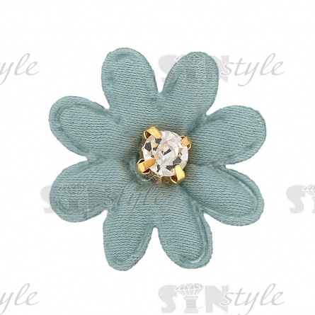 Аппликация 3D "Цветочек", цвет мятный, размер 25 мм фото 1