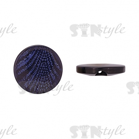 Пуговица пластиковая на полуножке, размер 34L, цвет темно-синий фото 1