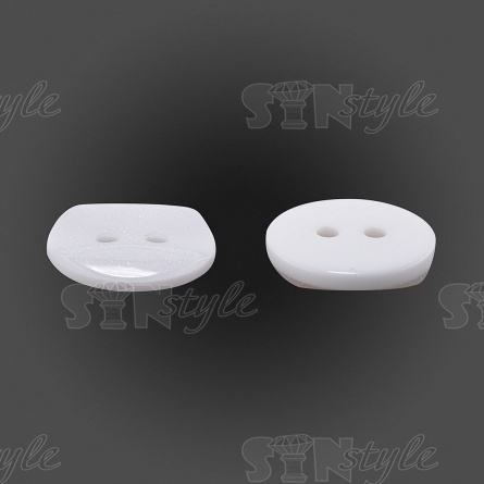 Пуговица пластиковая на два прокола, 20L, цвет белый фото 2