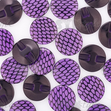 Пуговица пластиковая на полуножке, размер 34L, форма круглая, цвет фиолетовый фото 3