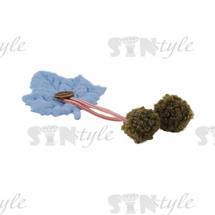 Аппликация 3D "Листик", цвет голубой, размер 38х80 мм фото 2