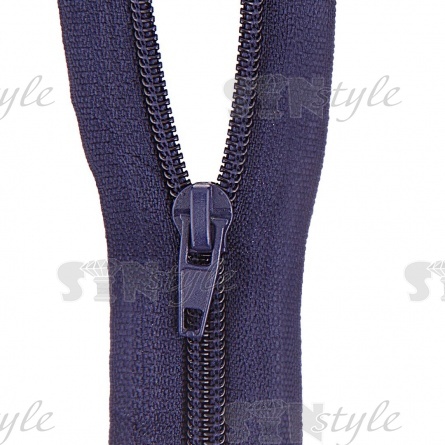 Молиня спираль, тип 5, разьемная, длина 45 см, цвет 330 (темно-синий), "простой" бегунок фото 2